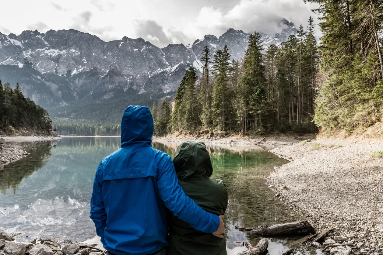 Couple enjoying the mountain view